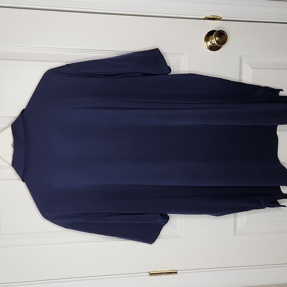 Peter Millar Summer Comfort dark purple golf shirt compass fleur de lis logo XL - Picture 6 of 7